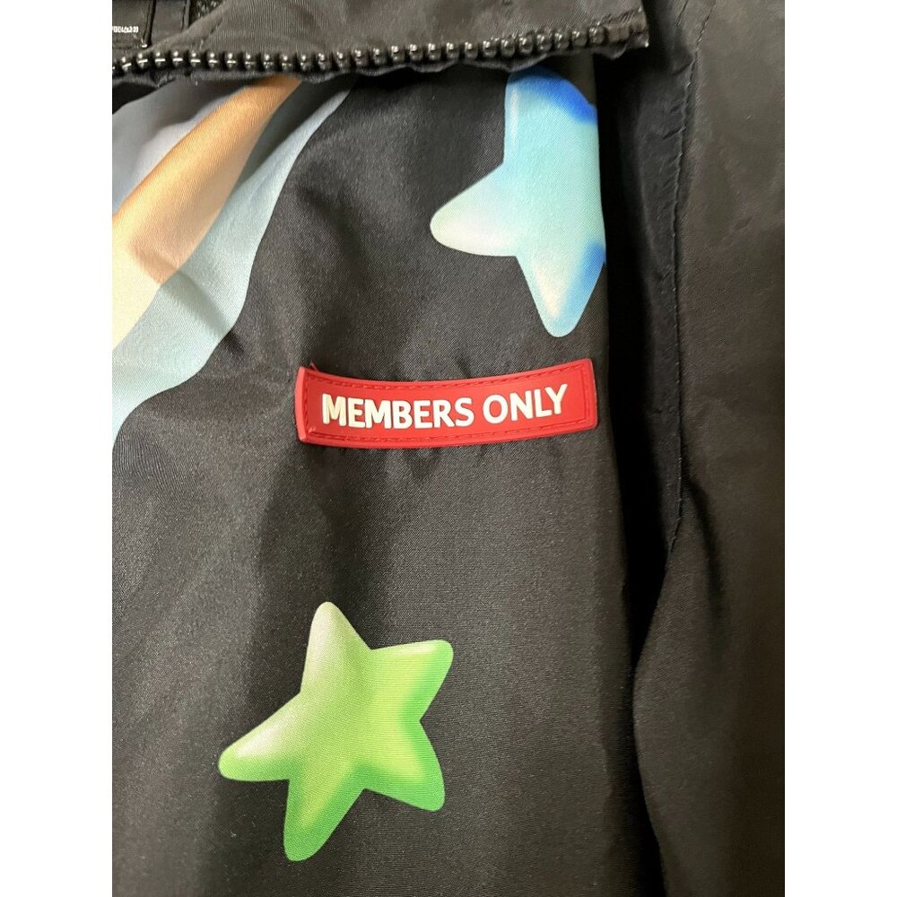 Members Only Looney Tunes Space Jam All Over Print Windbreaker Medium NWOT - Picture 7 of 16